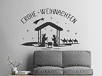 Wandtattoo Weihnachtskrippe