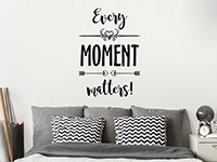 Englischer Wandtattoo Spruch Every moment matters