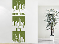 Skyline Wandtattoo Banner New York City im Flur