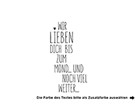 Wandtattoo Bis zum Mond und noch viel weiter