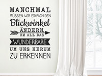 Wandtattoo Einfach den Blickwinkel ändern