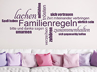 Wandtattoo Familienregeln Begriffe | Bild 2