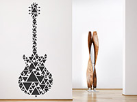 Wandtattoo Gitarre aus Dreiecken