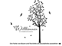 Wandtattoo Baum Willkommen Zuhause