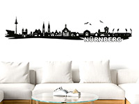 Nürnberg Skyline Wandtattoo als kreative Wanddekoration