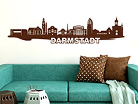 Darmstadt Skyline Wandtattoo als ausgefallene Dekoidee