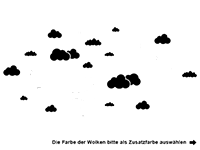 Wandtattoo Set Wolken und Heißluftballons Motivansicht