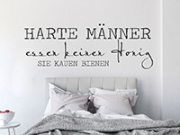 Wandtattoo Harte Männer essen im Schlafzimmer