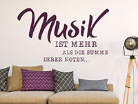 Wandtattoo Musik ist mehr... im Wohnzimmer