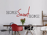 Wandtattoo Begriff Home sweet home auf hellem Hintergrund