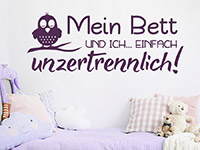 Wandtattoo Mein Bett und ich...