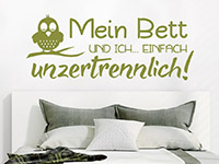 Wandtattoo Mein Bett und ich... im Schlafzimmer