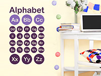 Wandtattoo Alphabet im Kinderzimmer