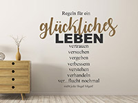 Wandtattoo Regeln für ein glückliches Leben | Bild 3