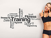Wandtattoo Training Motivation Fitness im Wohnbereich