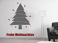 Wandtattoo Moderner Weihnachtsbaum mit Sternen | Bild 3