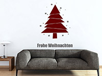 Wandtattoo Moderner Weihnachtsbaum mit Sternen | Bild 4