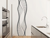 Wandtattoo Wandbanner Liquid Linien im Wohnzimmer