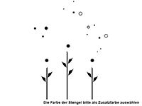 Wandtattoo Blumen mit Seifenblasen