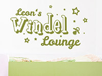 Wandtattoo Windel Lounge im Kinderzimmer