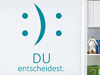 Smiley Wandtattoo Du entscheidest in Farbe