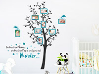 Wandtattoo Fotorahmen Baum Ein bisschen Mama... im Kinderzimmer