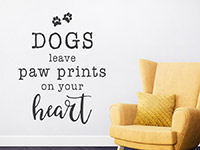 Wandtattoo Dogs leave paw prints...