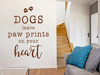 Wandtattoo Dogs leave paw prints... im Wohnzimmer
