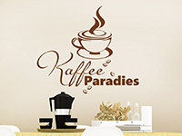 Wandtattoo Kaffee Paradies