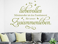 Wandtattoo Ein liebevolles Miteinander im Wohnzimmer