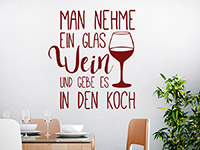 Wandtattoo Man nehme ein Glas Wein