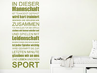 Sport Wandtattoo In dieser Mannschaft in oliv