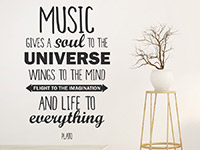 Wandtattoo Music gives a soul...