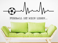 Wandtattoo Fußball ist mein Leben