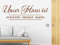 Zuhause Wandtattoo Unser Haus ist... in Farbe