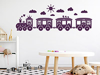 Wandtattoo Kinder Eisenbahn im Kinderzimmer