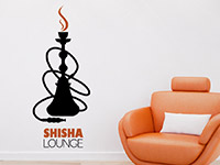 Shisha Lounge Wandtattoo neben einem Sessel