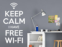 Keep calm Wandtattoo Free Wifi