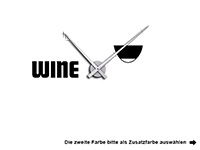 Wandtattoo Uhr Wine