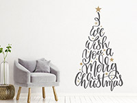 Wandtattoo Worte Weihnachtsbaum