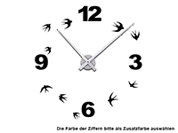 Wandtattoo Schwalben Uhr Motivansicht