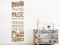 Wandtattoo Banner Vintage Music im Flur