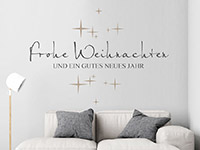 Wandtattoo Frohe Weihnachten und ein gutes neues Jahr | Bild 2