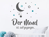 Wandtattoo Der Mond ist aufgegangen... im Kinderzimmer