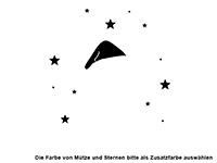 Wandtattoo Frohe Weihnachten Hirsch mit Sternen Motivansicht