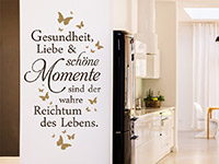 Wandtattoo Gesundheit Liebe und schöne Momente | Bild 4