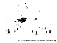 Wandtattoo Berglandschaft mit Sternen