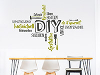 verspieltes Wortwolke DIY - Do it yourself im Esszimmer