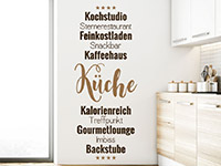 Wandtattoo Moderne Küchenworte in der Küche