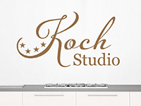 Wandtattoo Kochstudio in der Küche